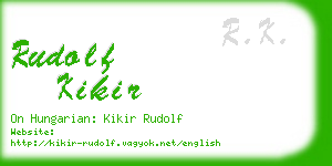 rudolf kikir business card